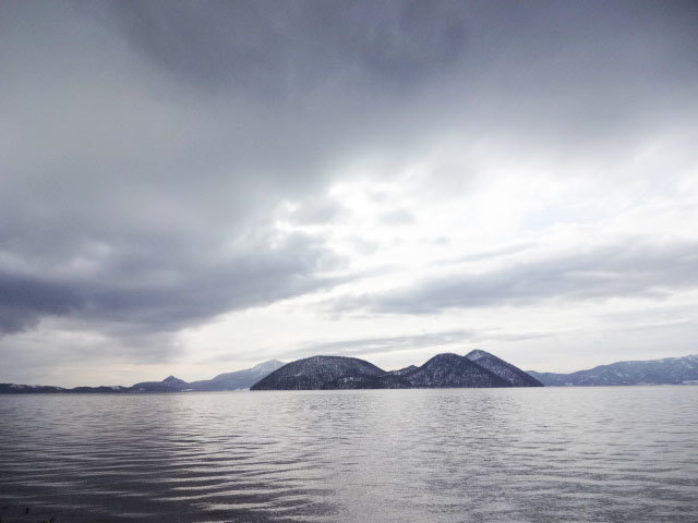 えぼし岩公園 北海道 洞爺湖のほとりで